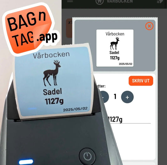 Etiketter för jägare - etiketter till viltkött
