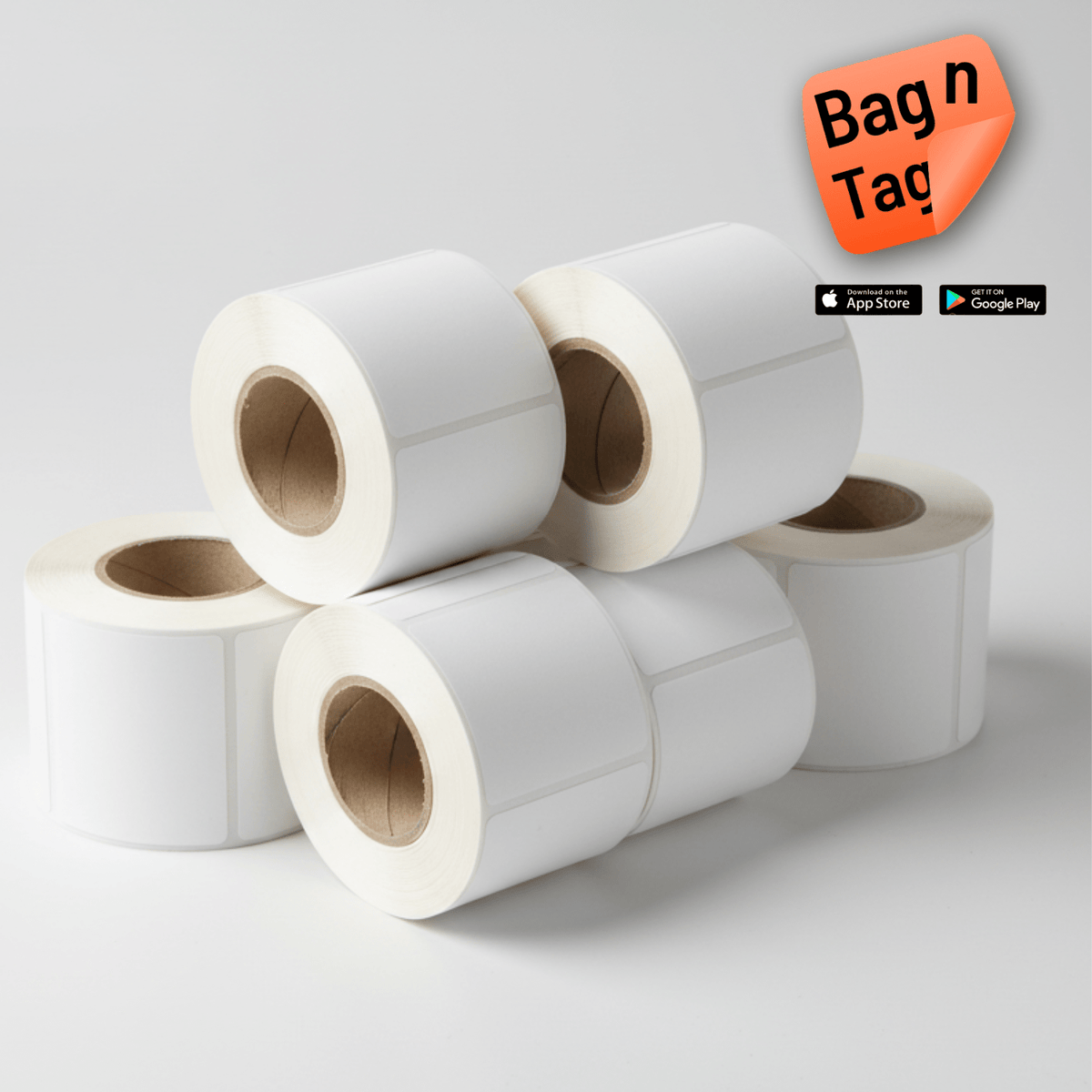 Bag'n'Tag Suuri kulutus - Täyttöpakkaus Etikettirullat - LabelMate