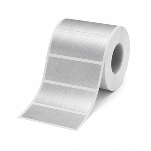 Etiketit harjattua hopeaa - 40 x 15 mm (380 kpl)