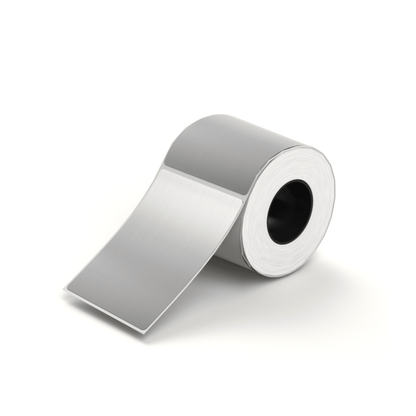 Etiketit harjattua hopeaa - 50 x 70 mm (80 kpl)