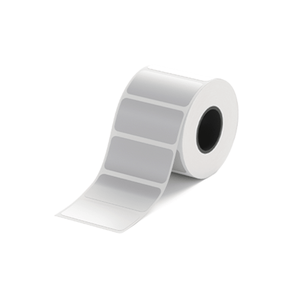 Etiketit hopeaa - 30 x 14 mm (375 kpl)