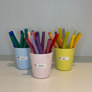 KidsLabel lyijykynäpurkkeihin niimbotille