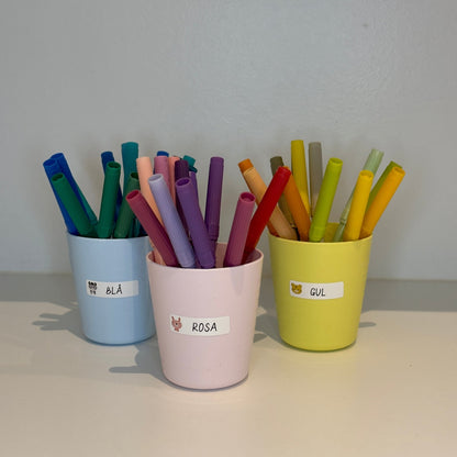 KidsLabel lyijykynäpurkkeihin niimbotille