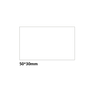 Valkoiset tarrat suorilla reunoilla - 50 x 30 mm (230 kpl)