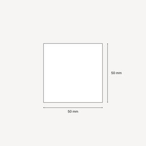 Valkoiset suorareunaiset tarrat - 50 x 50 mm (145 kpl)